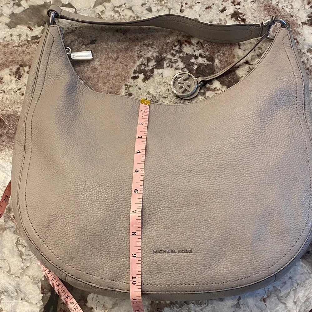 Michael Kors Gray Leather Hobo Bag